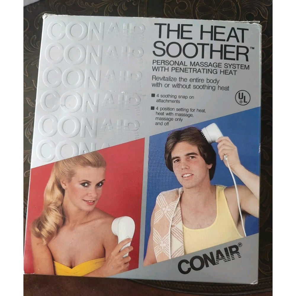Vintage‎ 1980s Conair Heat Soother Massager DH30 With Attachments